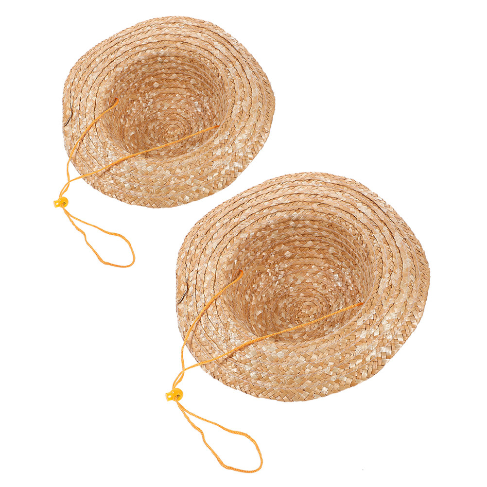 Sun Hat Wide Brim - 2 Sombreros de Paja para Niños,
