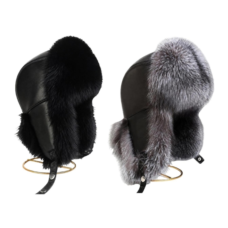 Trapper Hat Ear Flap - Gorro cazador piel sintética con orejeras