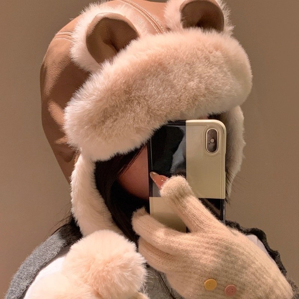 Trapper Hat Ear Flap - Cálido gorro de piel sintética con