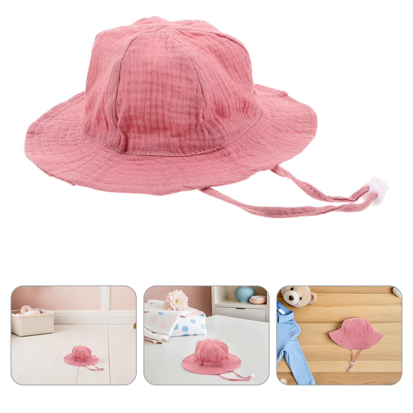 Bucket Hat Cotton - Sombrero de algodón para bebé, suave,