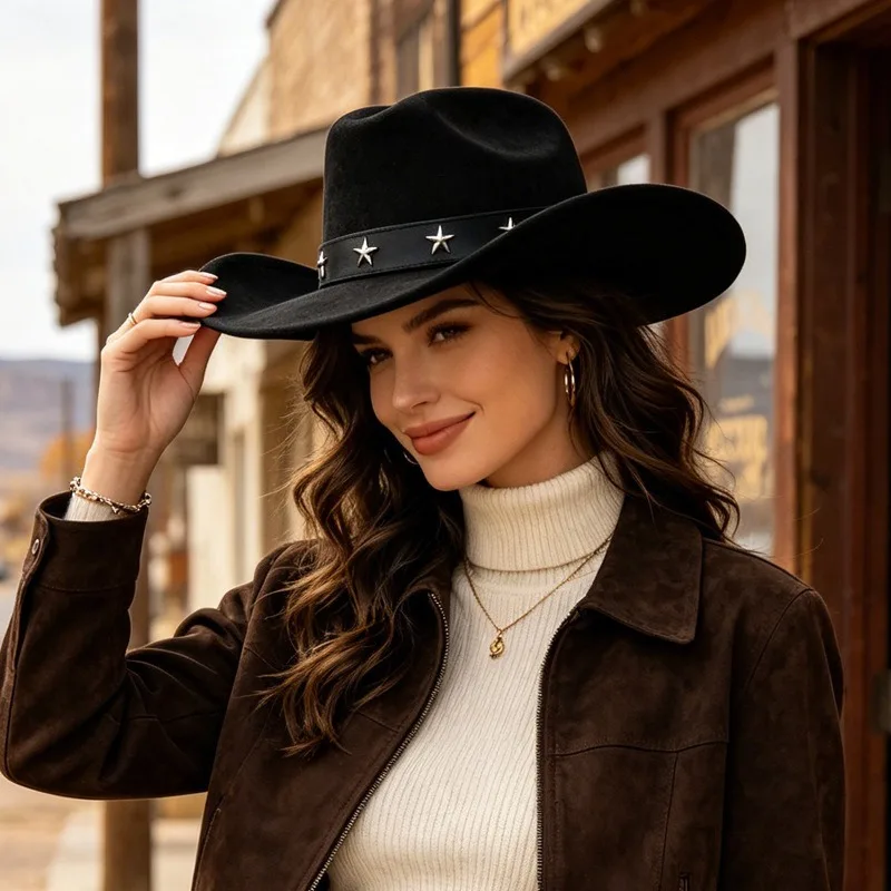 Sombrero Vaquero de Ala Ancha  - Fedora Hat Wool reseña y precio