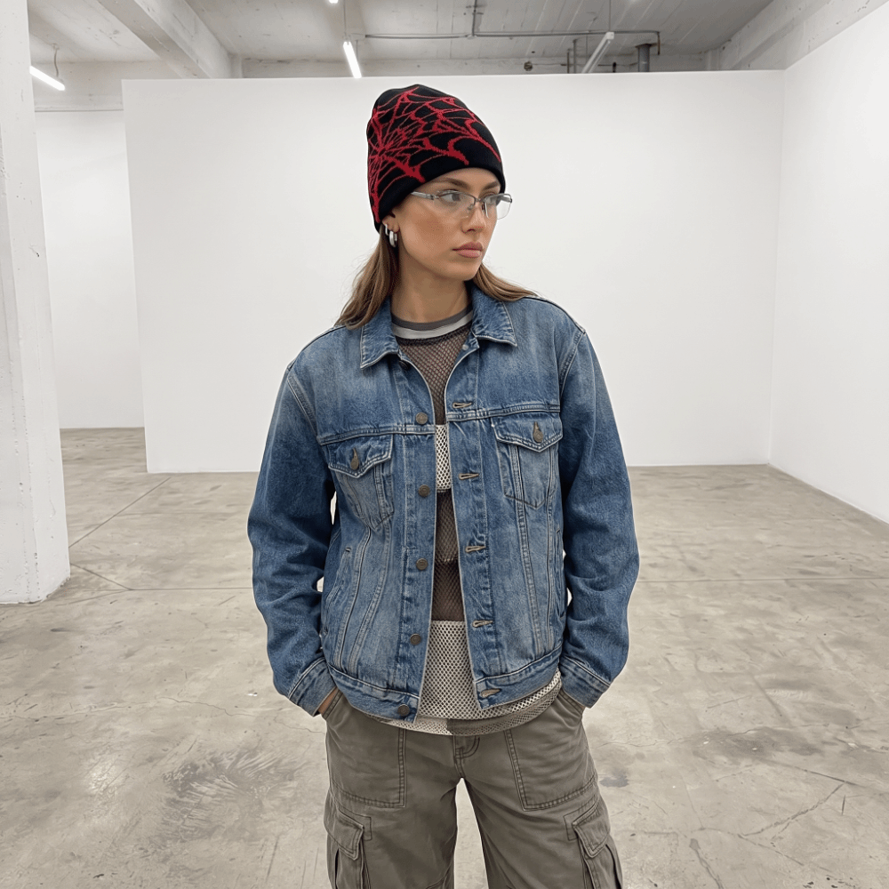 Gorro de punto gótico con patr - Beanie Cuffed Knit reseña y precio