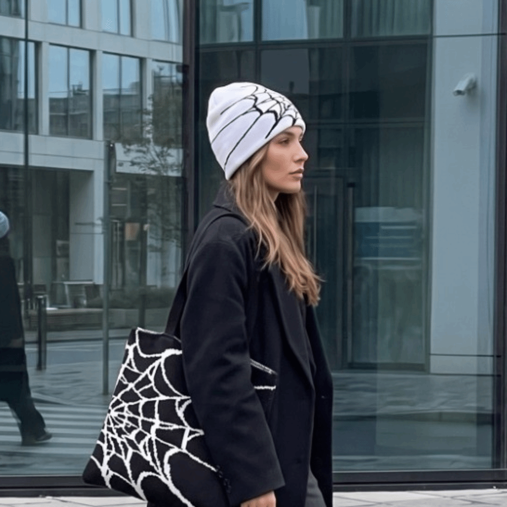 Gorro de punto gótico con patr - Beanie Cuffed Knit reseña y precio