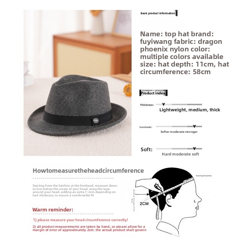 Sombrero Fedora de Fieltro de  - Fedora Hat Wool reseña y precio